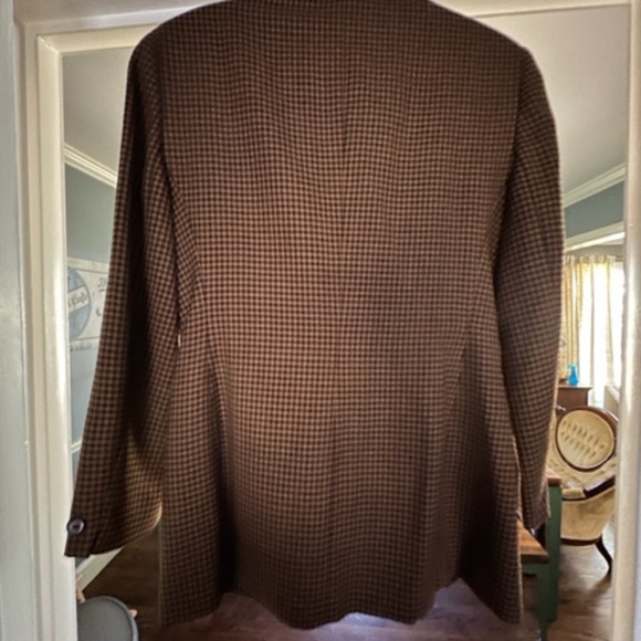 Rena Rowan for Saville Brown Check Blazer Vintage 90s - Picture 6 of 8